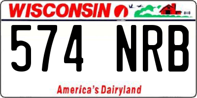 WI license plate 574NRB