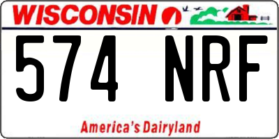 WI license plate 574NRF