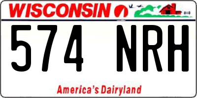 WI license plate 574NRH