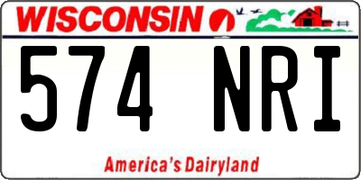WI license plate 574NRI