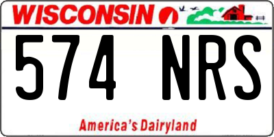 WI license plate 574NRS