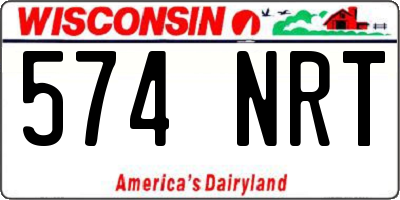 WI license plate 574NRT