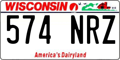 WI license plate 574NRZ