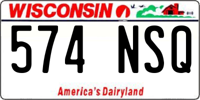WI license plate 574NSQ