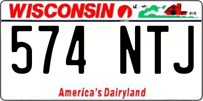 WI license plate 574NTJ