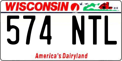 WI license plate 574NTL