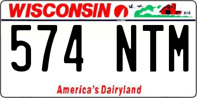 WI license plate 574NTM
