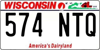 WI license plate 574NTQ