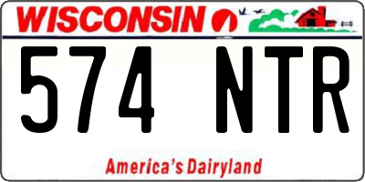 WI license plate 574NTR