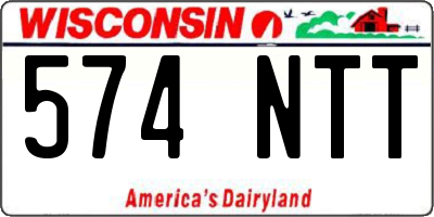 WI license plate 574NTT