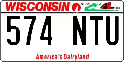 WI license plate 574NTU
