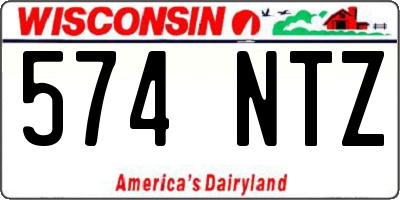 WI license plate 574NTZ