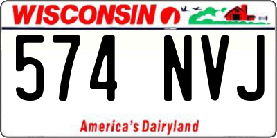 WI license plate 574NVJ