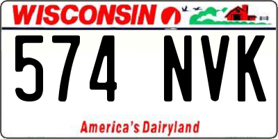 WI license plate 574NVK