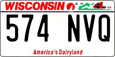 WI license plate 574NVQ