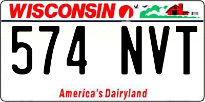 WI license plate 574NVT