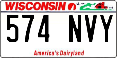 WI license plate 574NVY
