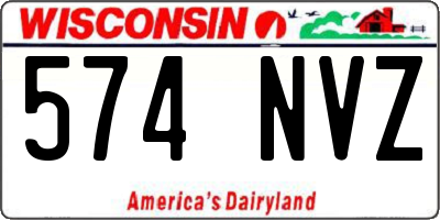 WI license plate 574NVZ