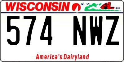 WI license plate 574NWZ