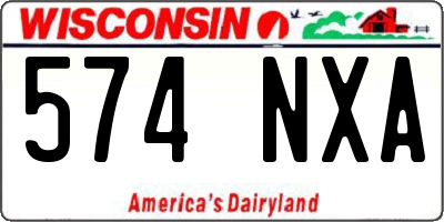 WI license plate 574NXA