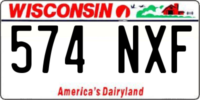 WI license plate 574NXF
