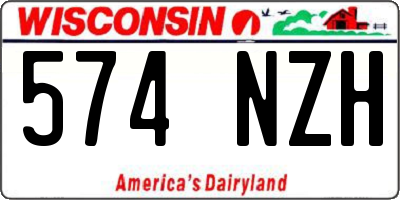 WI license plate 574NZH