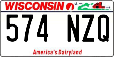 WI license plate 574NZQ