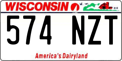 WI license plate 574NZT