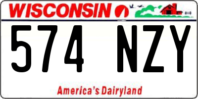 WI license plate 574NZY
