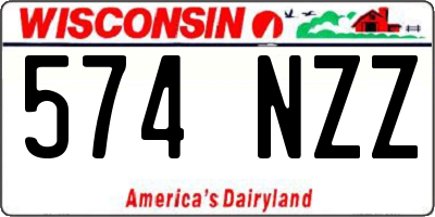 WI license plate 574NZZ