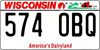 WI license plate 574OBQ