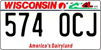 WI license plate 574OCJ