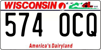 WI license plate 574OCQ