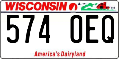 WI license plate 574OEQ