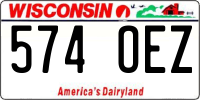 WI license plate 574OEZ