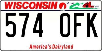 WI license plate 574OFK