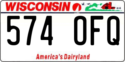 WI license plate 574OFQ