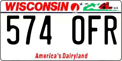WI license plate 574OFR