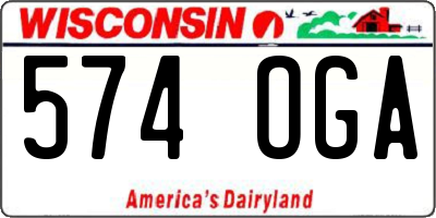 WI license plate 574OGA
