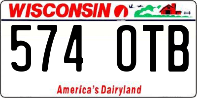WI license plate 574OTB