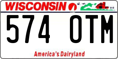 WI license plate 574OTM