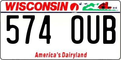 WI license plate 574OUB