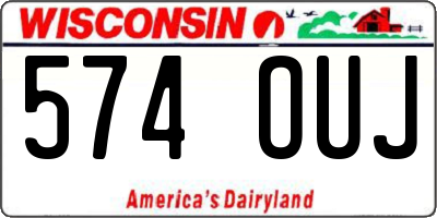 WI license plate 574OUJ
