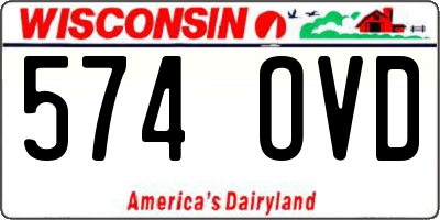 WI license plate 574OVD