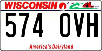 WI license plate 574OVH