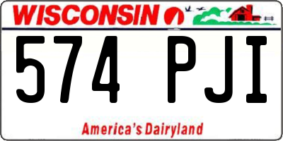 WI license plate 574PJI