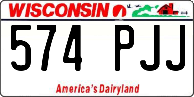 WI license plate 574PJJ