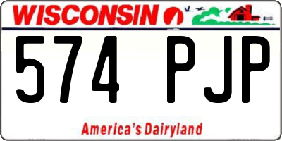 WI license plate 574PJP