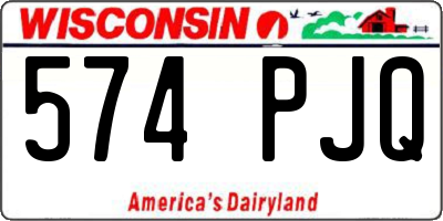 WI license plate 574PJQ