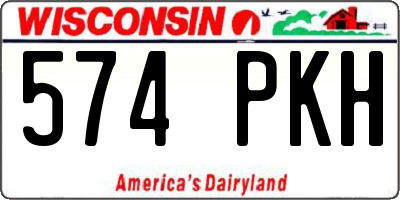 WI license plate 574PKH